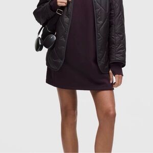 Lululemon Athletica Women's Scuba   Hooded Sweatshirt Dress in Deep Plum